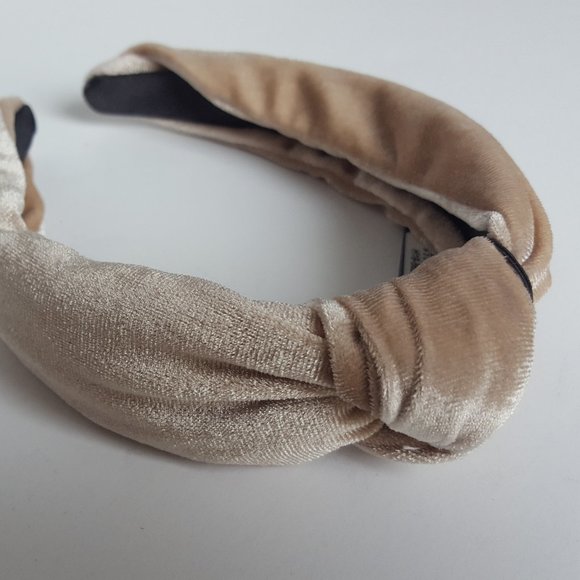 AQUA velvet knot wide headband turban - Picture 3 of 9